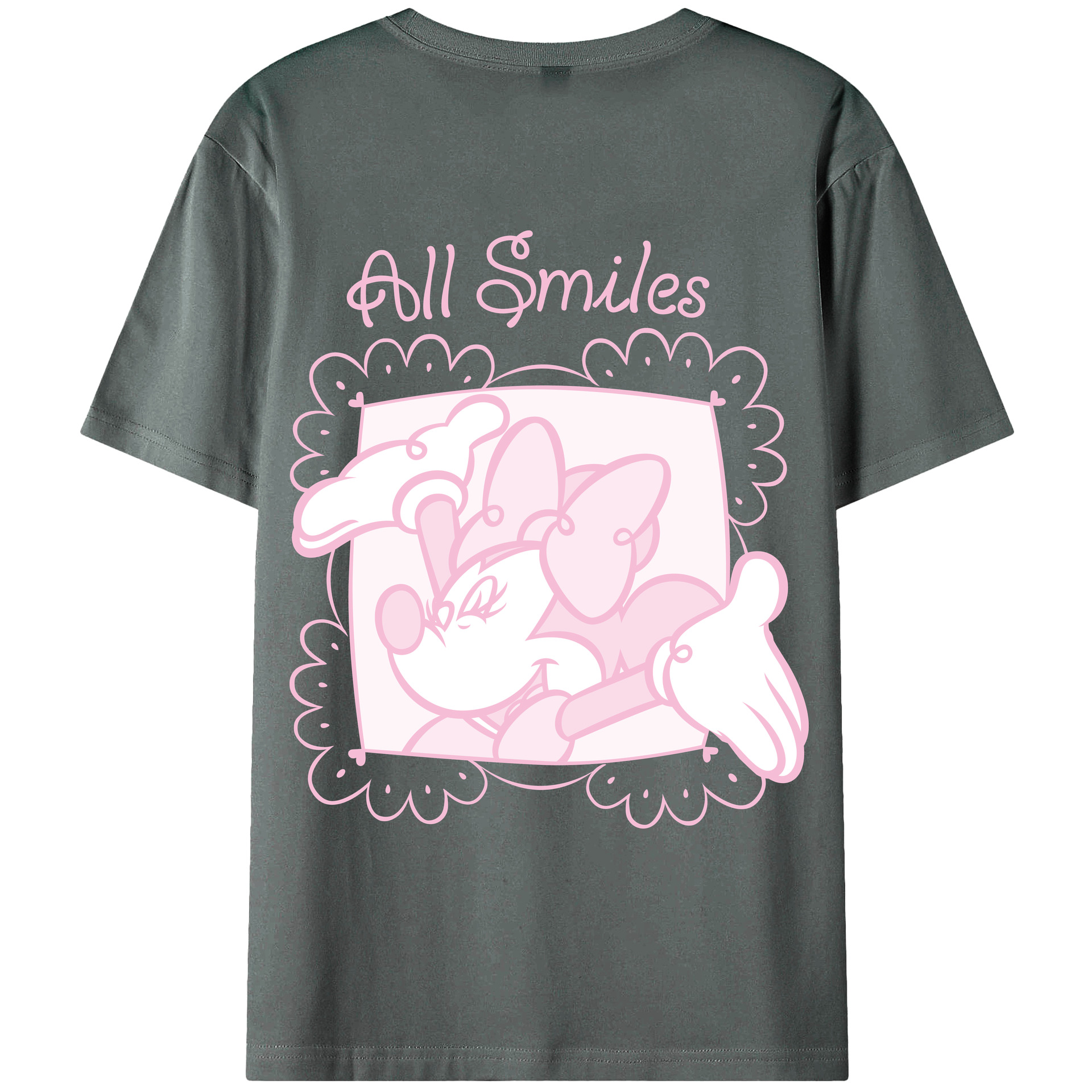 ミッキーマウス Mickey Mouse 綿100％ メンズ半袖Tシャツ（バックプリント） 通気性